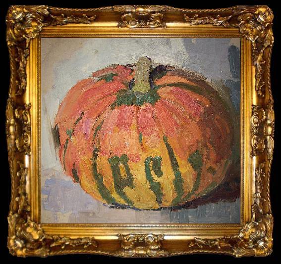 framed  Cordelia Creigh Wilson Orange Gourd, ta009-2